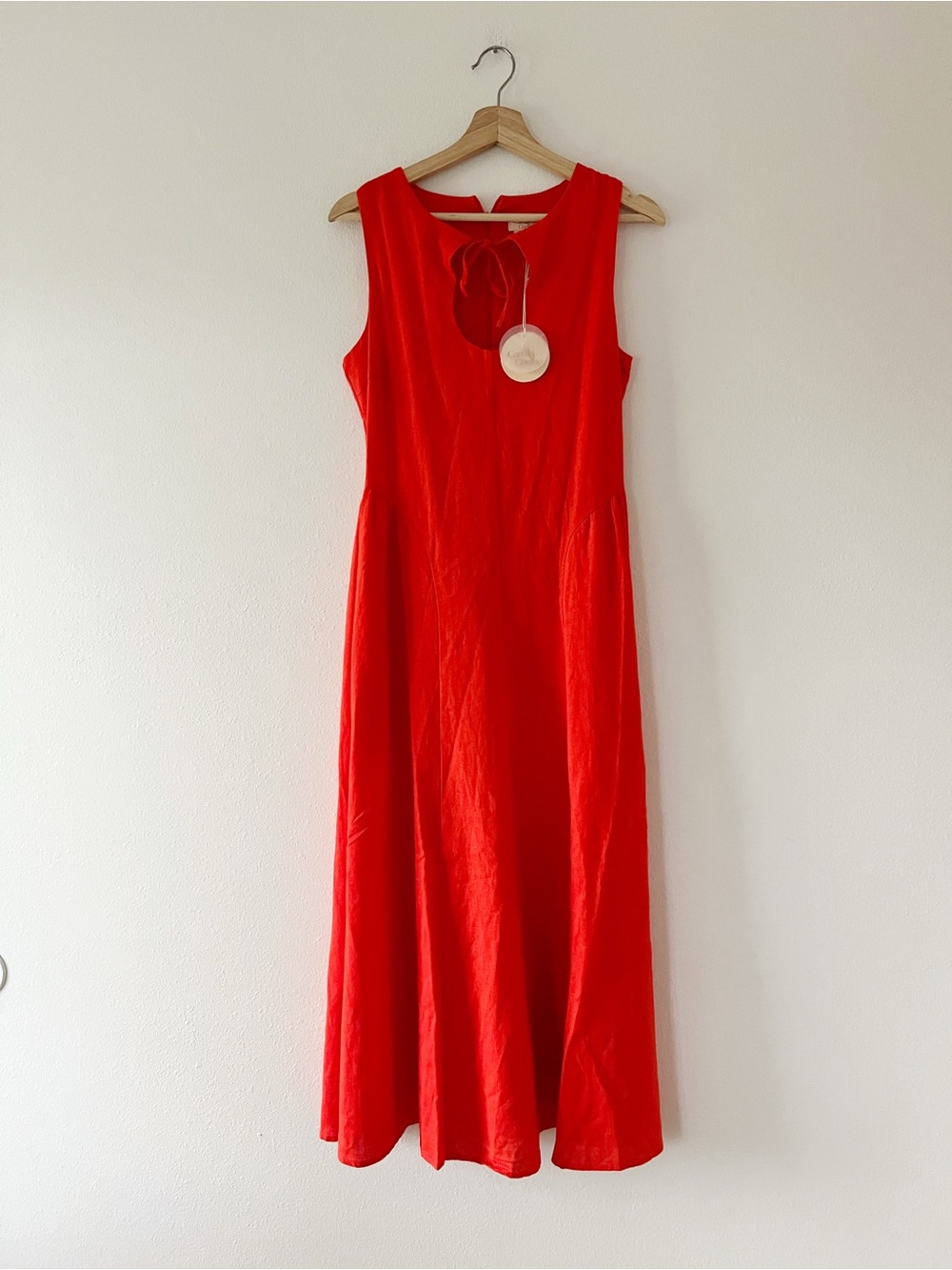 CAMILA COELHO | NWT Red Orange Linen Maxi Dress | 4 - Picture 2 of 4